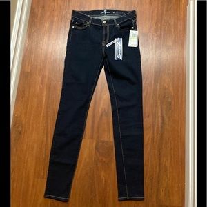 NWT 7 for all mankind denim ankle skinny jean 29